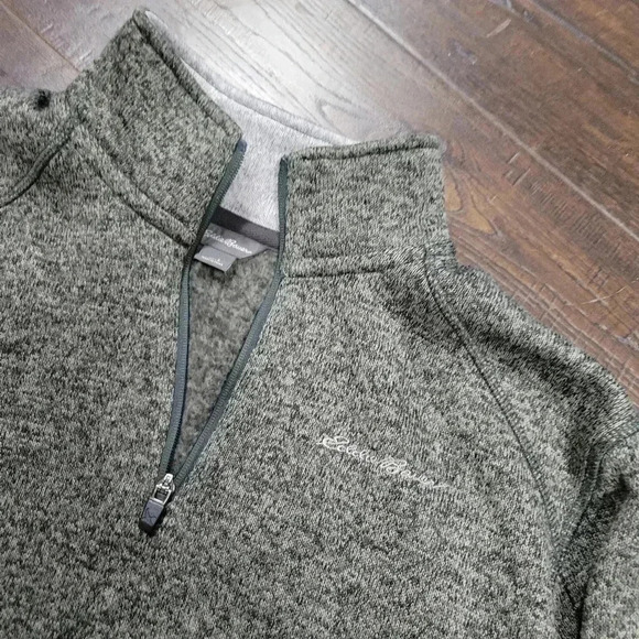 Eddie Bauer Radiator Fleece Snap-Front Pullover Gray Heather Size L - Picture 3 of 4